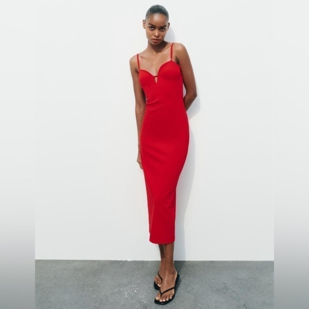 ZARA UNDERWIRE MIDI  DRESS